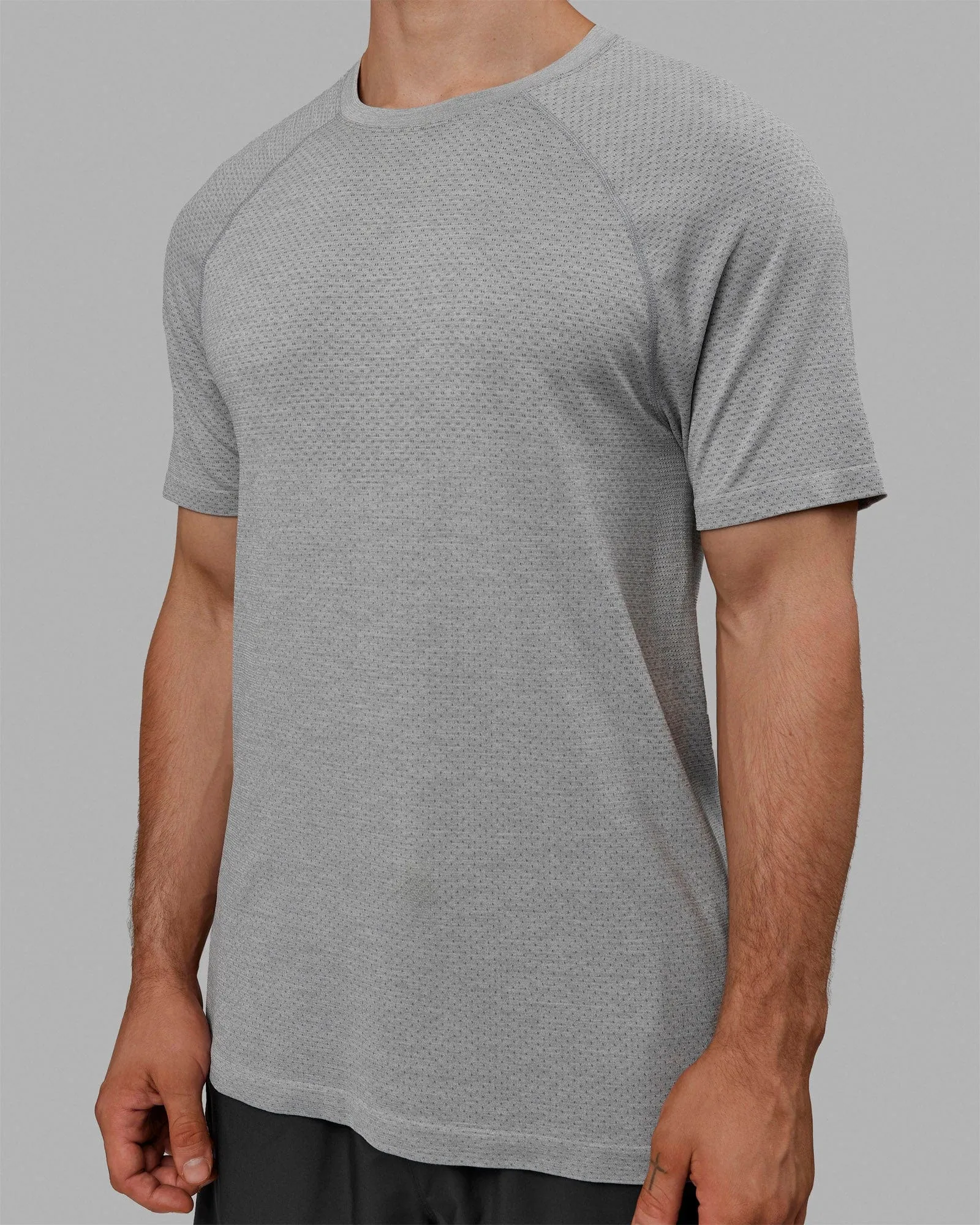 AeroFLX  Seamless Tee - Light Grey Marl