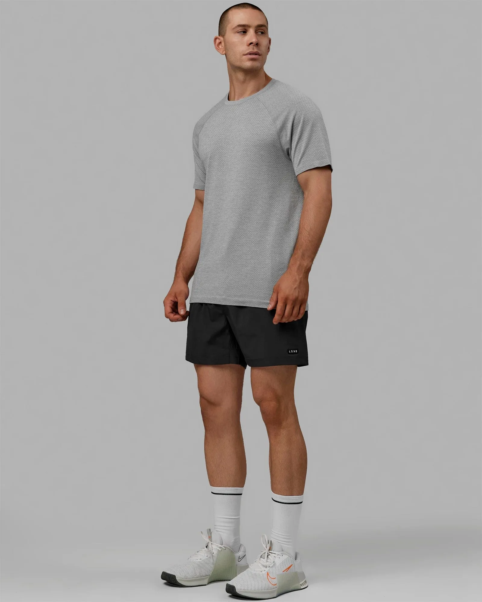 AeroFLX  Seamless Tee - Light Grey Marl