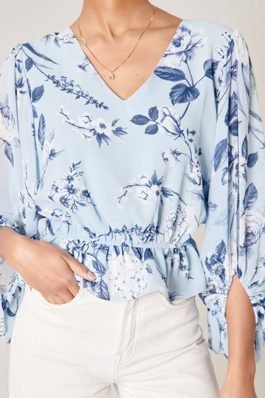 Cadaval Floral Ways Balloon Sleeve Blouse