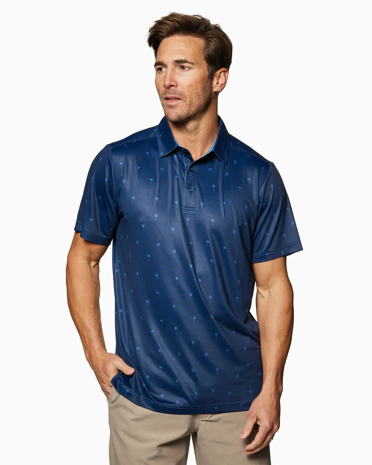Clubhouse Polo | Navy Palmtrees