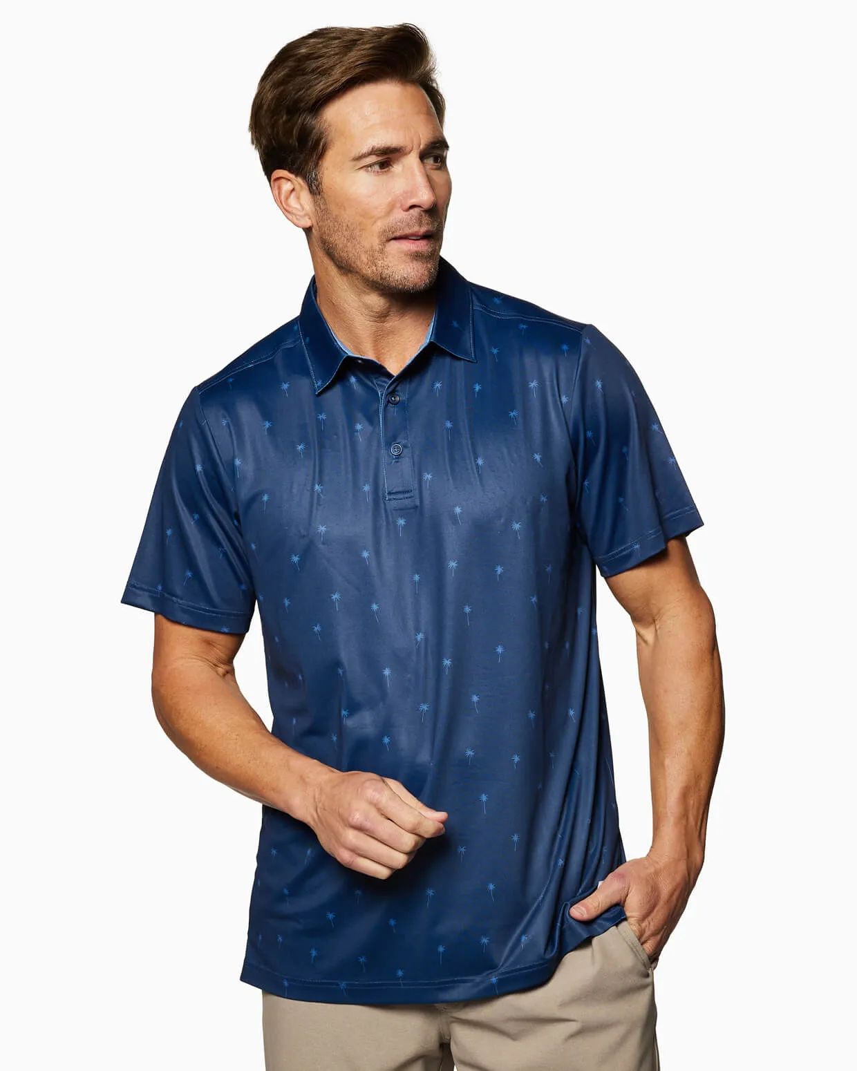 Clubhouse Polo | Navy Palmtrees
