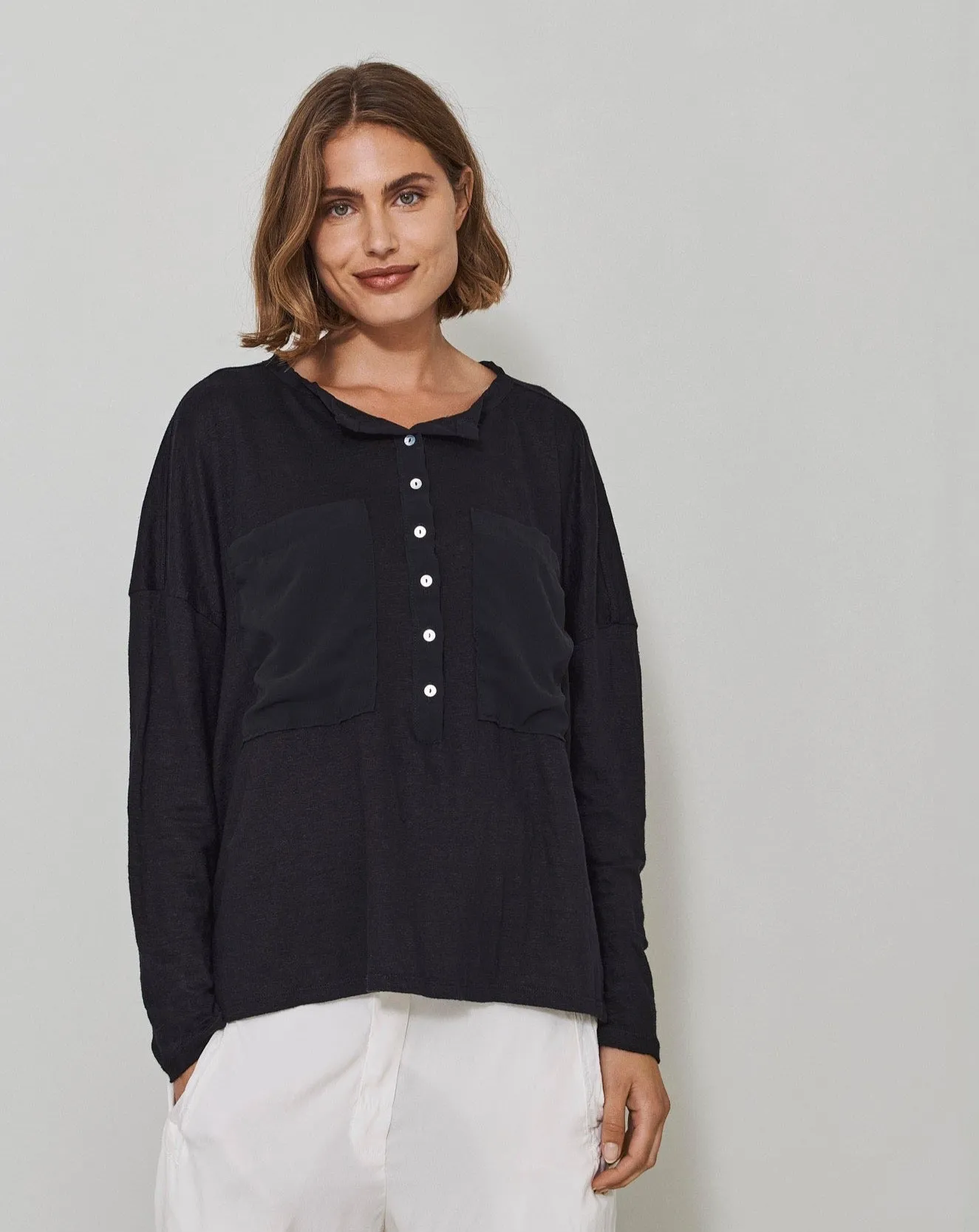 Linen Jersey Blouse