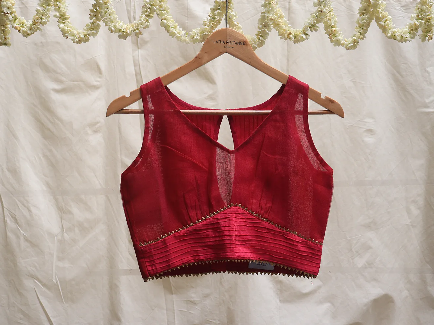 Mulberry pink, Silk net blouse