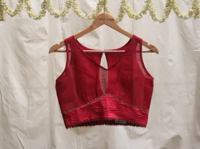 Mulberry pink, Silk net blouse