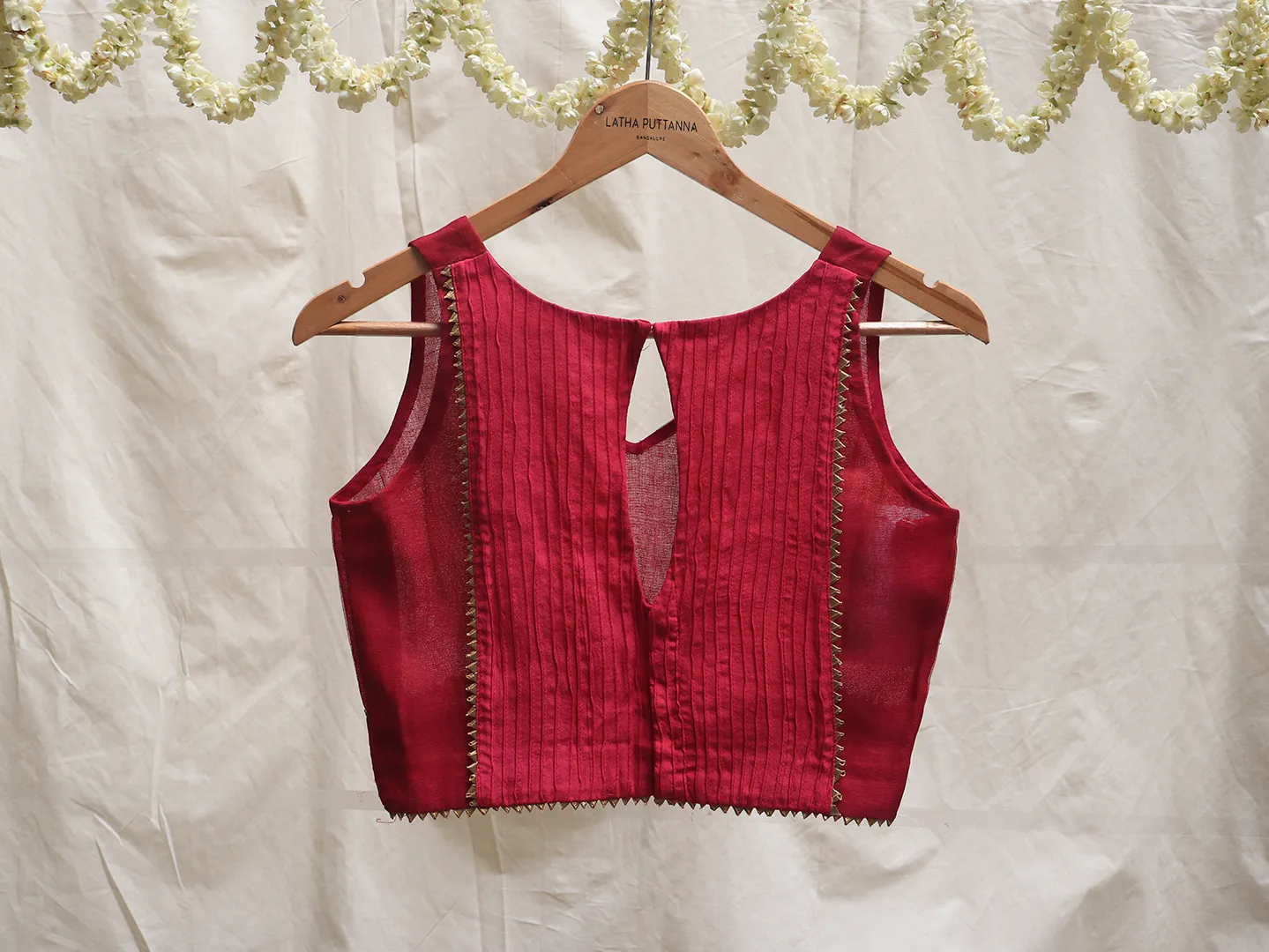 Mulberry pink, Silk net blouse