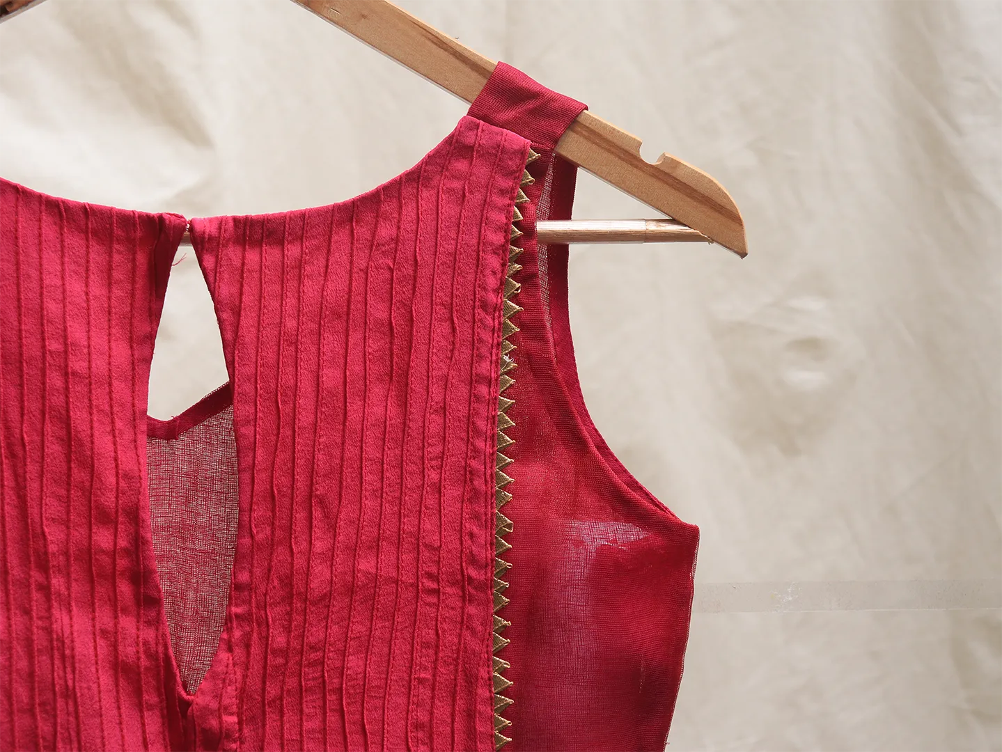 Mulberry pink, Silk net blouse