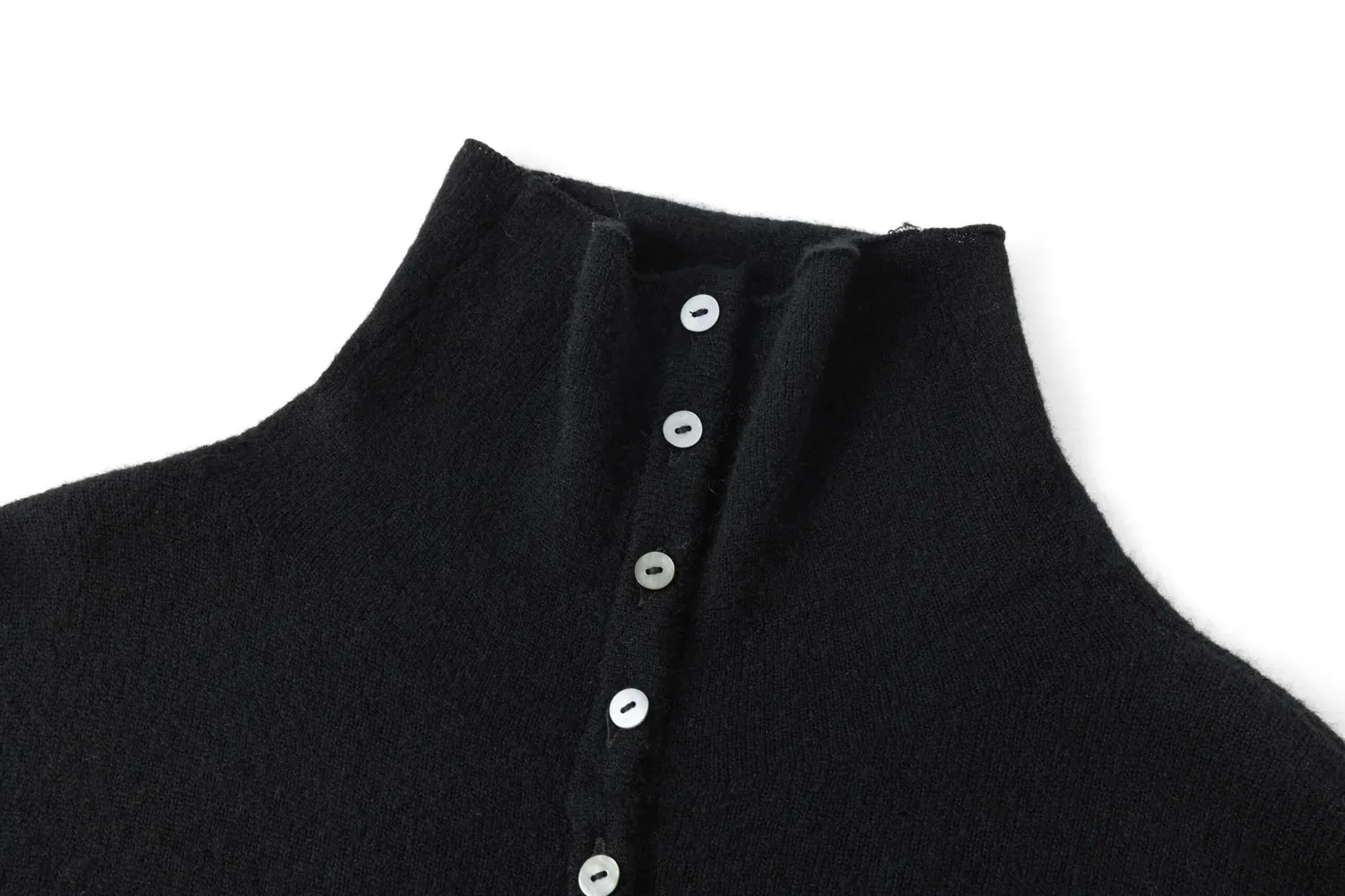 Pamira Buttoned Knit - Black