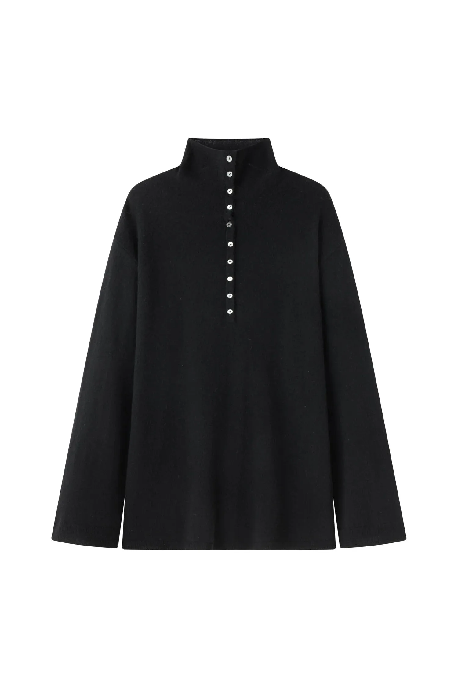 Pamira Buttoned Knit - Black