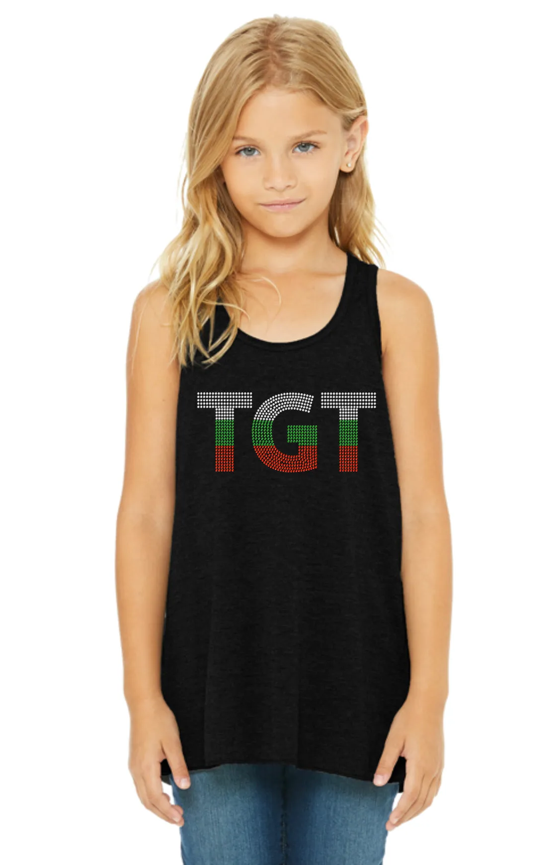 Youth Flowy Racerback Tank-TGT